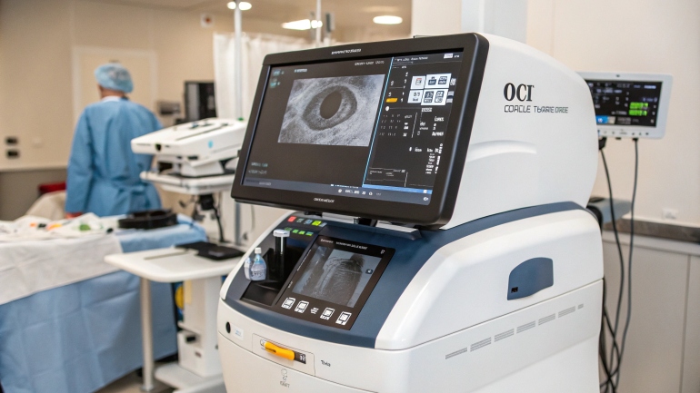 OCT imaging machine at the top eye care LASIK center providing complete eye diagnostics, retina scans, and LASIK pre-evaluation
